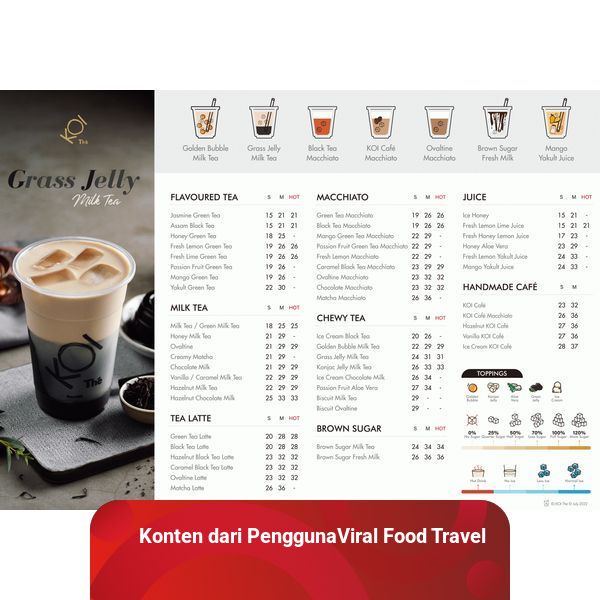 Koi menu cheap